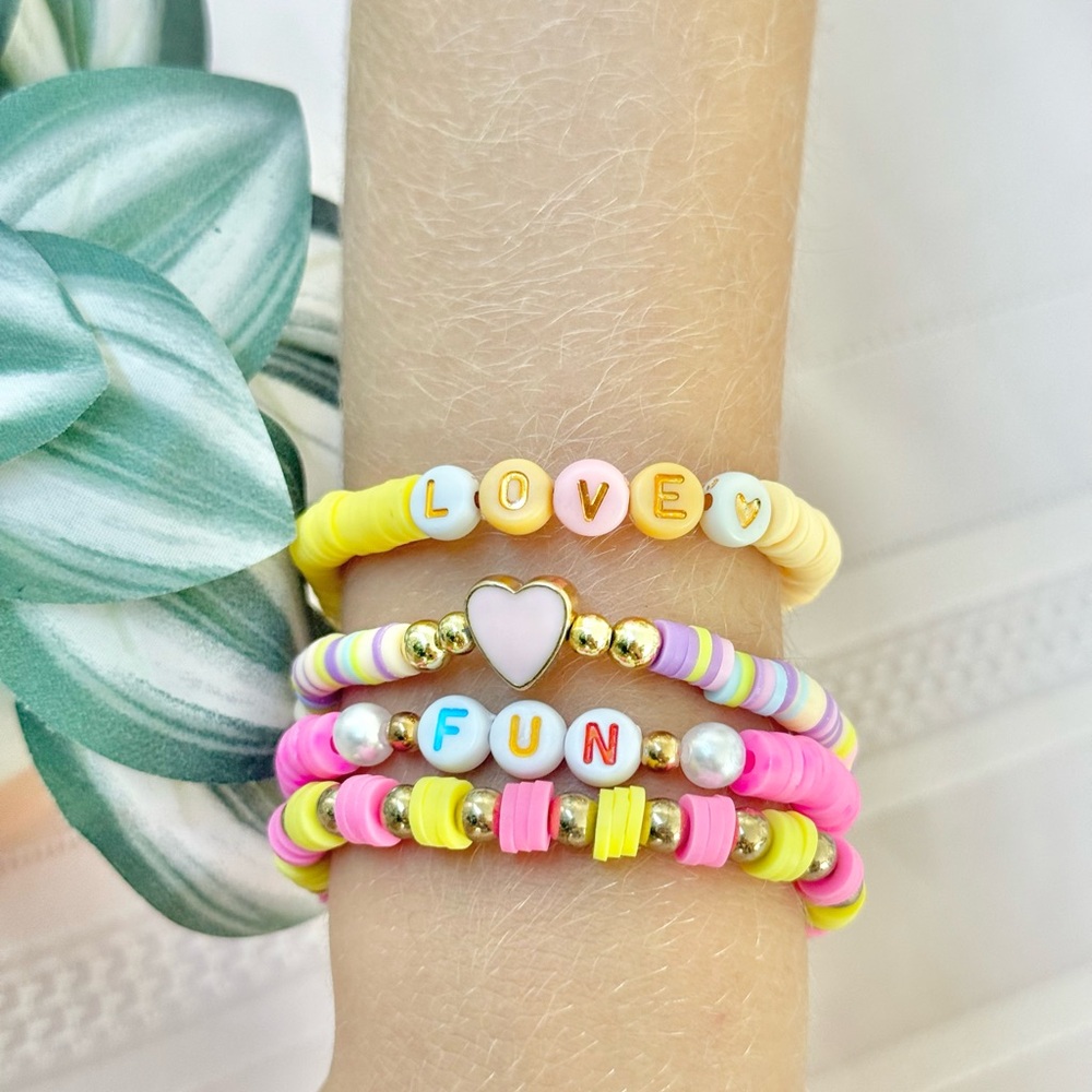 Colorful Beaded Bracelet Set for Kids